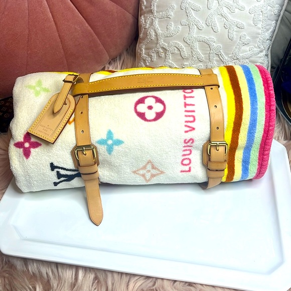 Louis Vuitton Accessories - LOUIS VUITTON Vintage Murikami Multicolor Cabana Towel